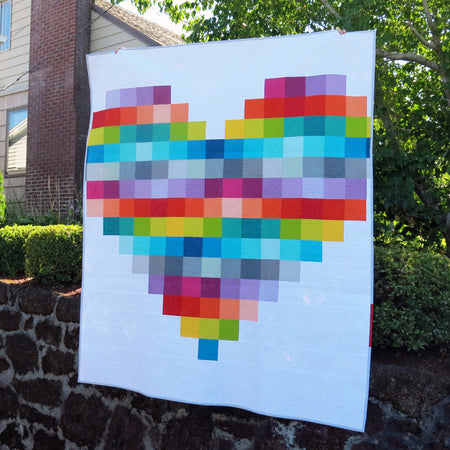 Pixel Hearts Quilts