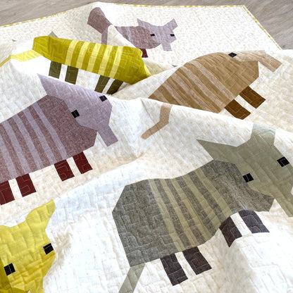 ARMADILLOS - PDF quilt and pillow pattern