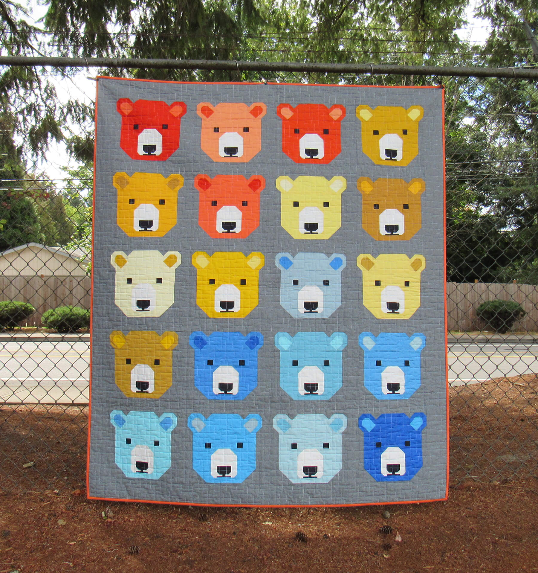 Quilted Bear - Cerchio Da Ricamo In Legno Di Faggio 10,2 Cm (4 Pollici) - Finitura Liscia E Lucida