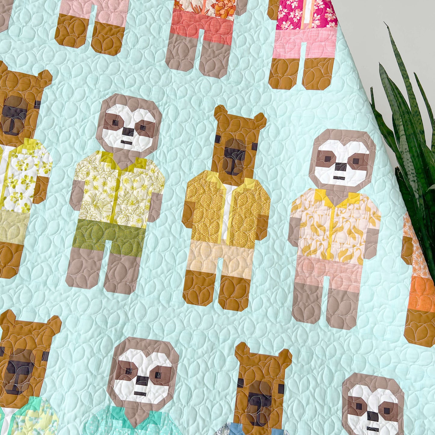 CAPYBARA & SLOTH - pdf quilt and pillow pattern