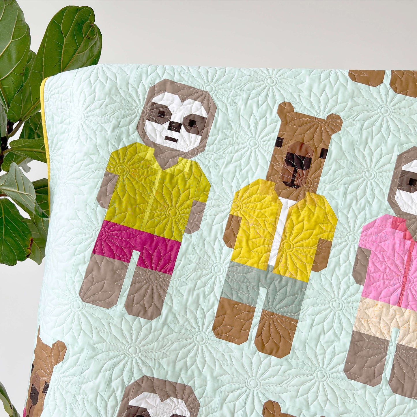 CAPYBARA & SLOTH - pdf quilt and pillow pattern