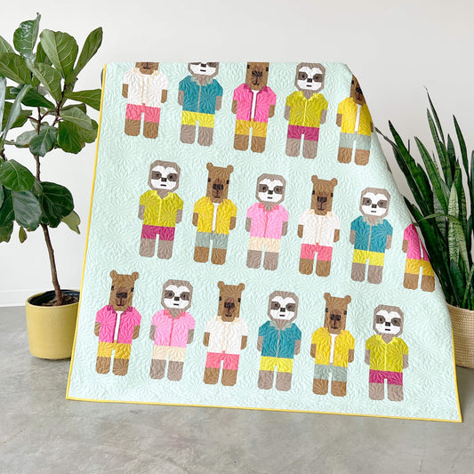 CAPYBARA & SLOTH - pdf quilt and pillow pattern