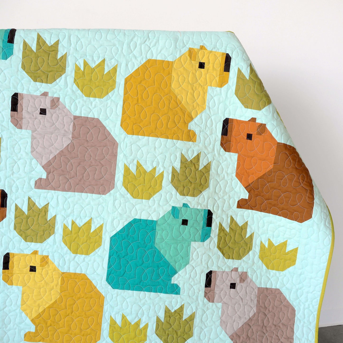CAPYBARA CLUB pdf quilt and pillow pattern