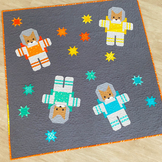 CATS IN SPACE - PDF quilt pattern