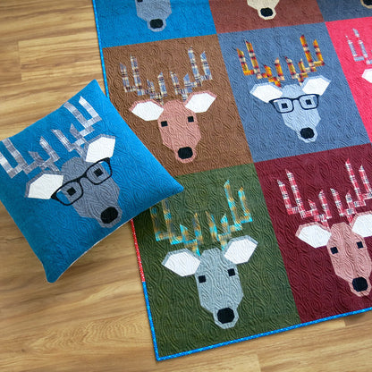 DWIGHT THE DEER - PDF quilt and pillow pattern