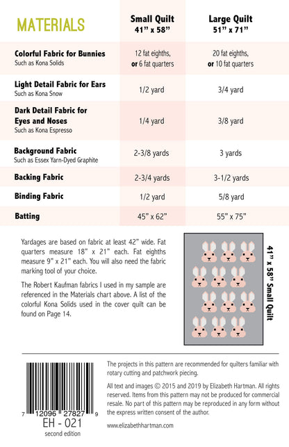 BUNNY - PDF quilt pattern