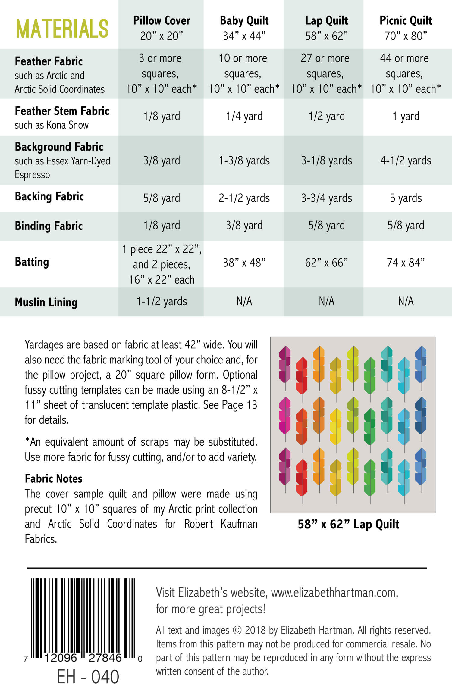 Arctic Feathers | Quilt Pattern | Information | Elizabeth Hartman arctic-feathers-quilt-pattern-information-elizabeth-hartman