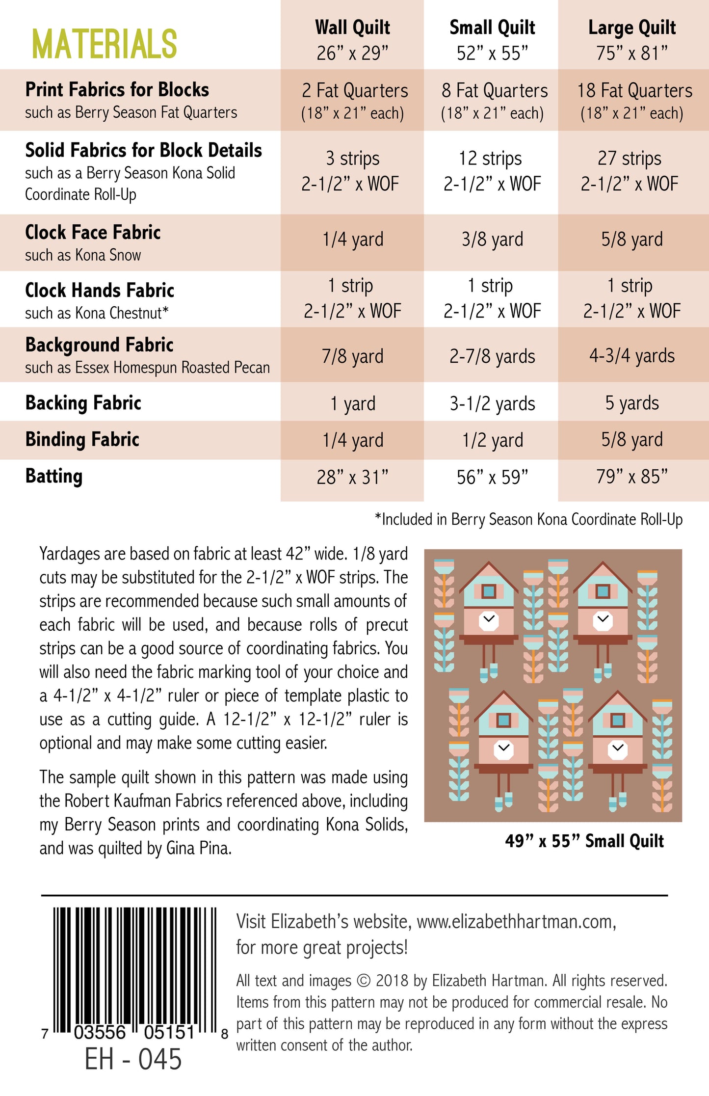 CUCKOO - PDF quilt pattern