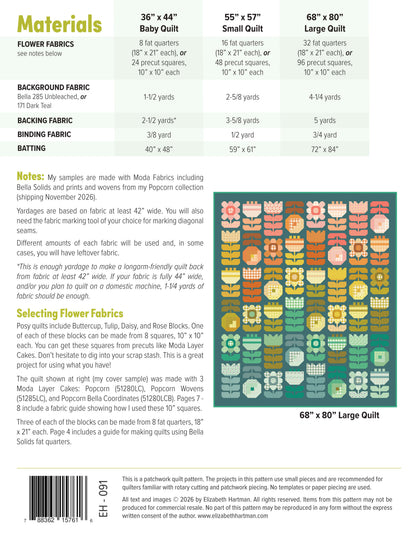 POSY pdf quilt pattern