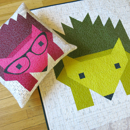 HAZEL HEDGEHOG II - PDF quilt and pillow pattern