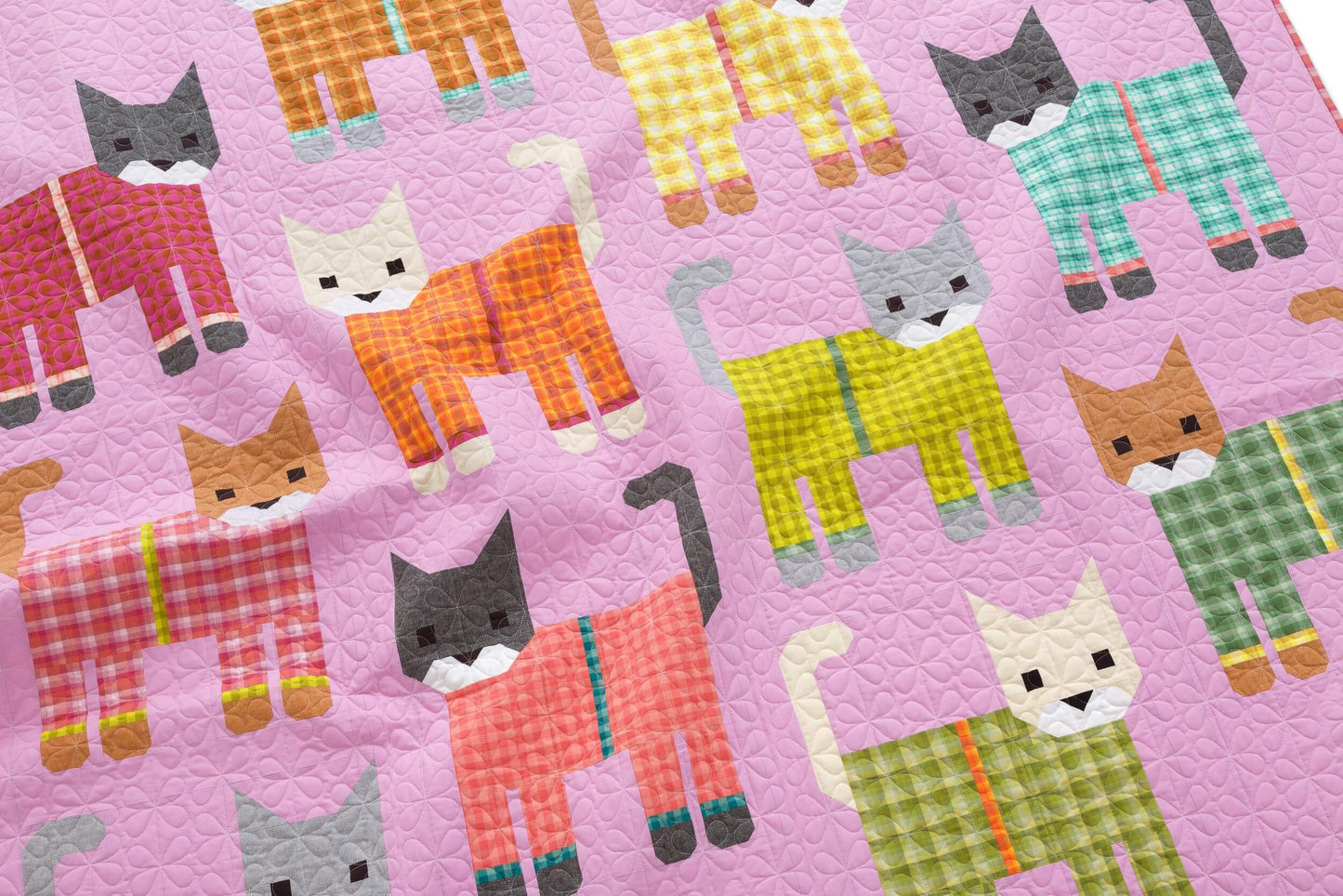 CATS IN PAJAMAS - PDF quilt and pillow pattern