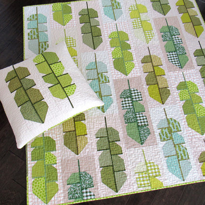 LEAFY - PDF quilt and pillow pattern