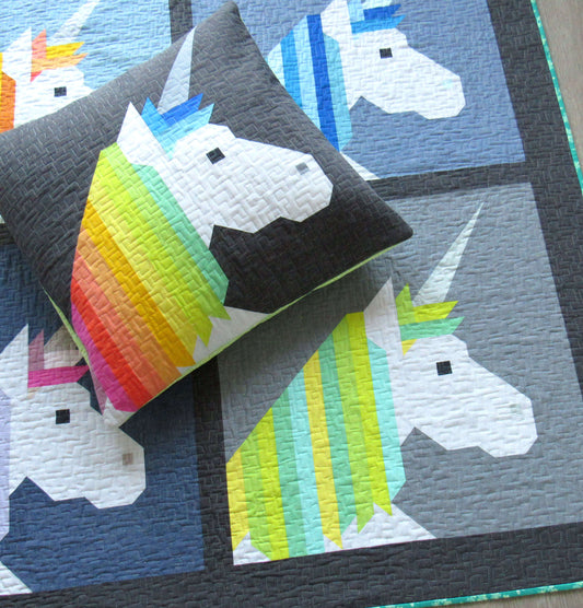 LISA THE UNICORN - PDF quilt and pillow pattern