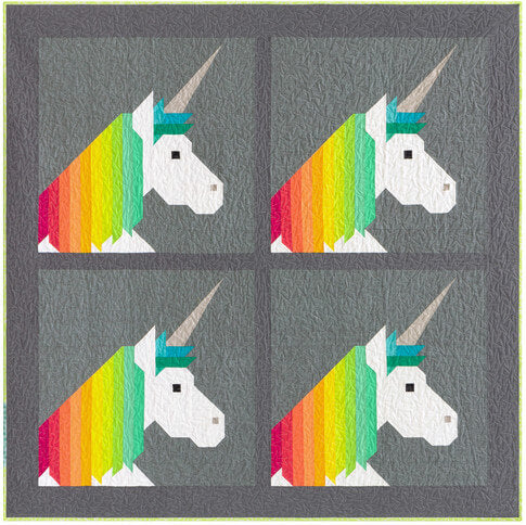 LISA THE UNICORN - PDF quilt and pillow pattern