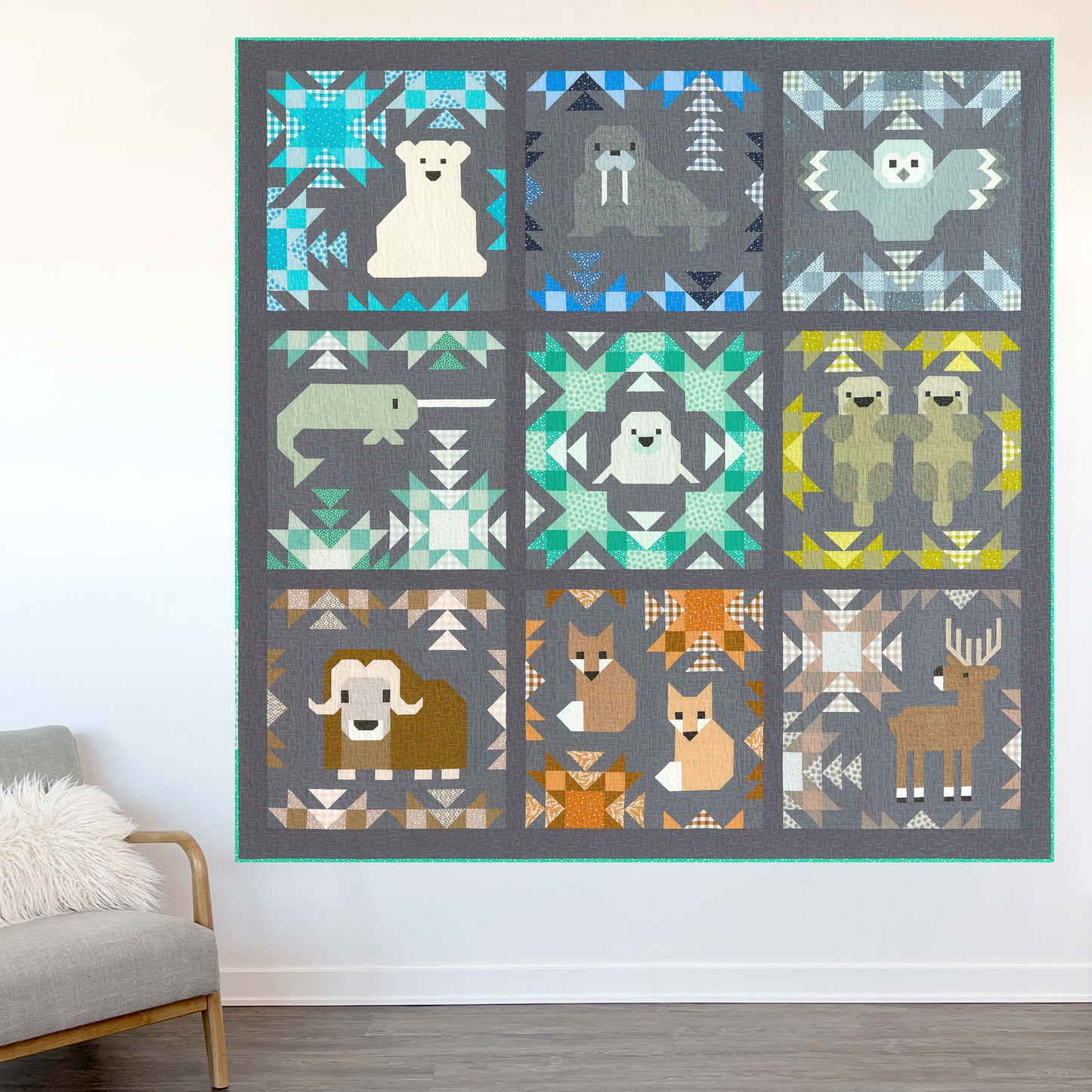 NORTH STARS - PDF quilt and pillow pattern