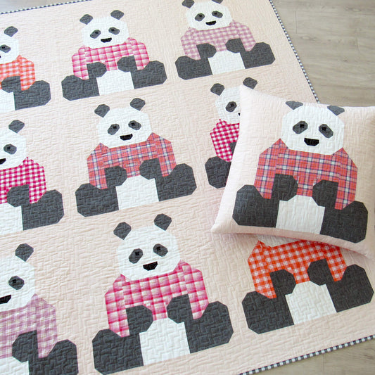 PANDAS IN SWEATERS - PDF quilt pattern