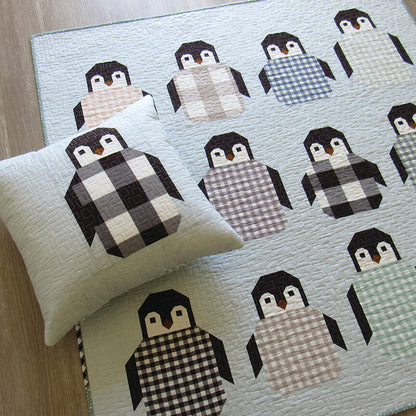 PENGUIN PARTY - PDF quilt and pillow pattern