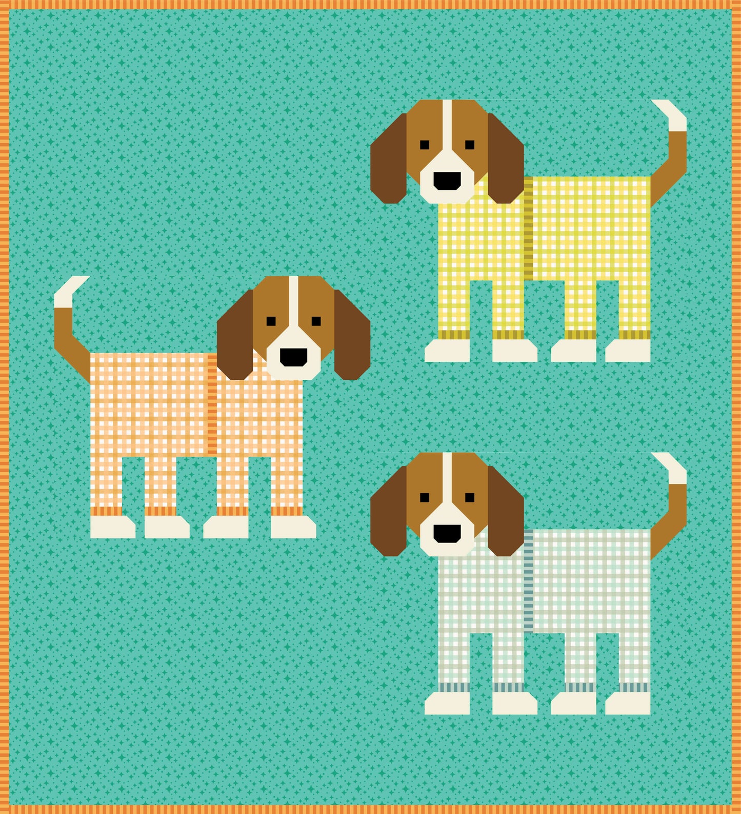 PUPS IN PAJAMAS pdf quilt and pillow pattern