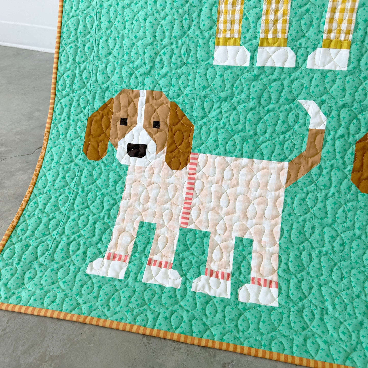 PUPS IN PAJAMAS pdf quilt and pillow pattern
