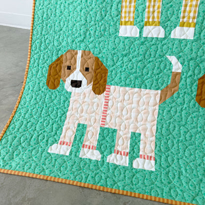 PUPS IN PAJAMAS pdf quilt and pillow pattern