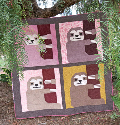 SLEEPY SLOTH - PDF quilt and pillow pattern