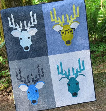 DWIGHT THE DEER - PDF quilt and pillow pattern