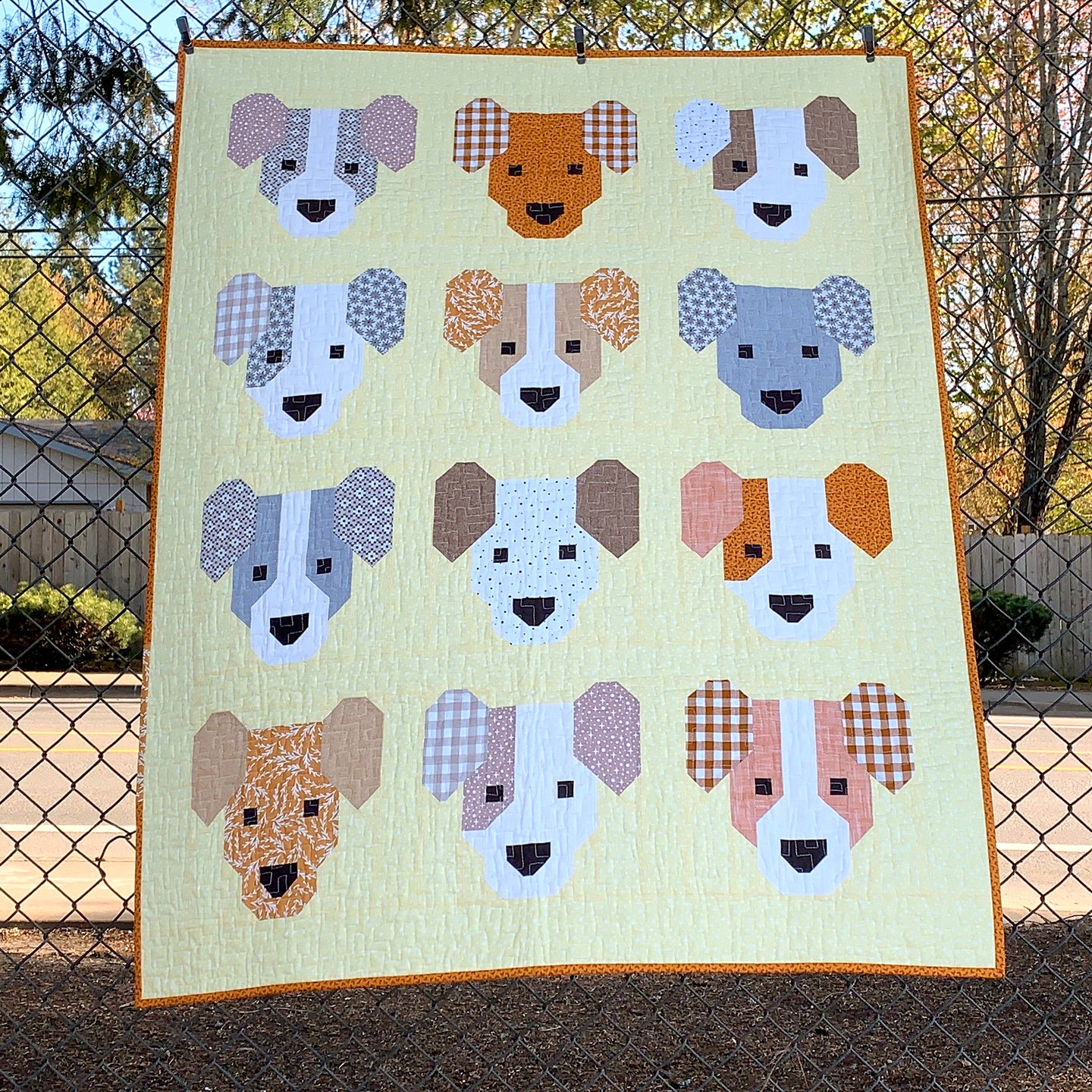 THE PUPPIES - PDF quilt and pillow pattern