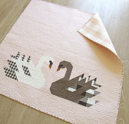 SWAN ISLAND - PDF quilt and pillow pattern