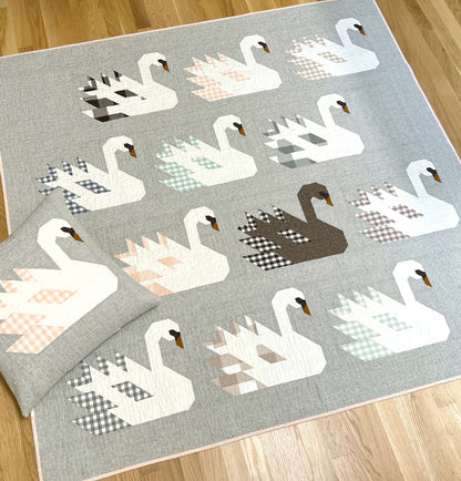 SWAN ISLAND - PDF quilt and pillow pattern