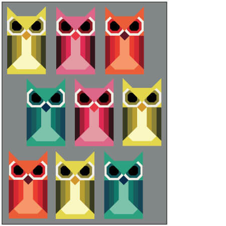 ALLIE OWL - PDF quilt pattern