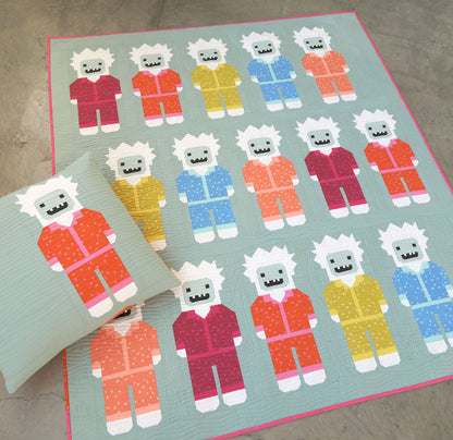 YETIS IN PAJAMAS - pdf quilt and pillow pattern